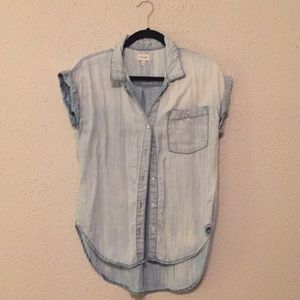 Chambray short sleeve button down